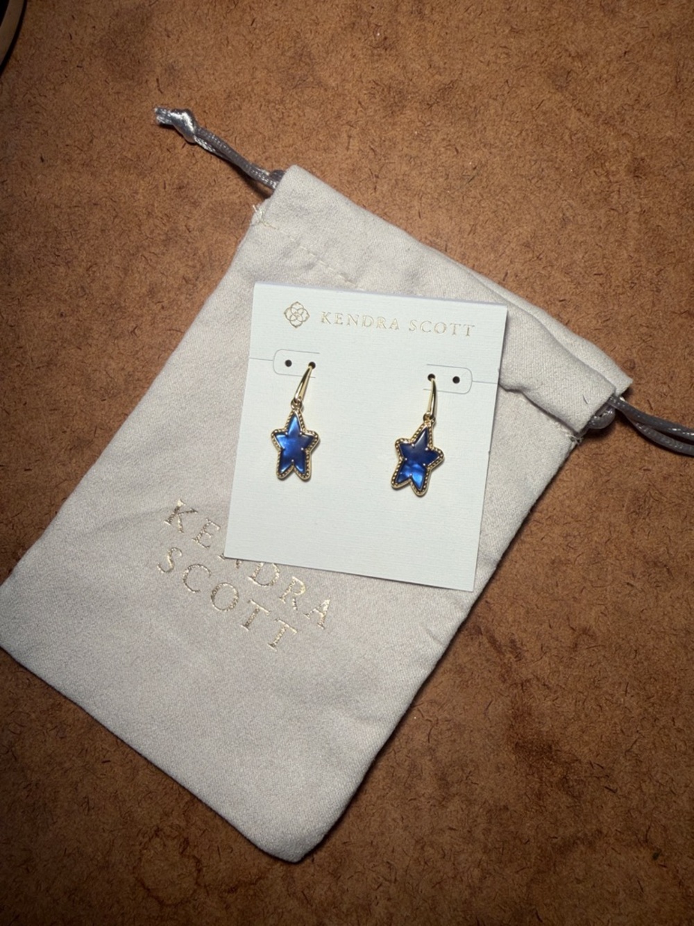 Kendra Scott Gold-Tone Earrings with Blue Star Charms